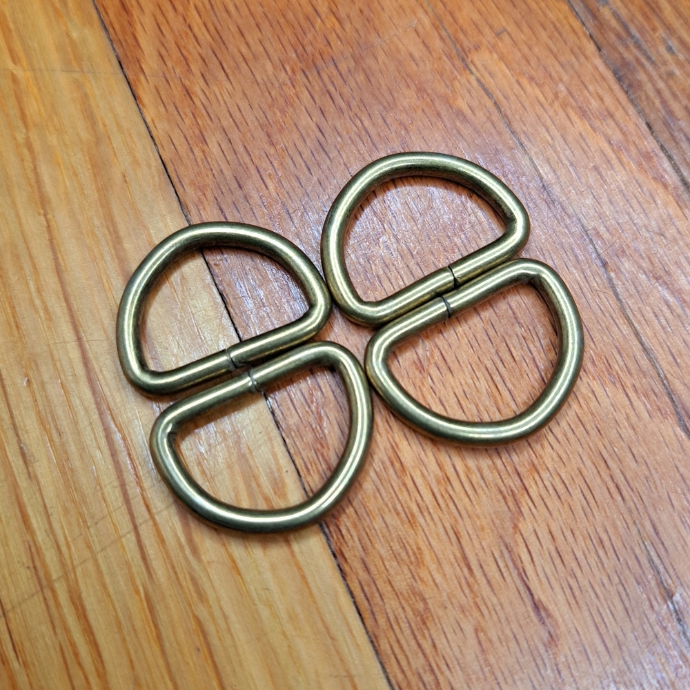 Unbranded solid metal D-rings x4 | Spare/replacement/repair/rehab parts
